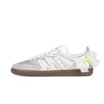 Adidas Originals SAMBA OG Butterfly Blossom Non slip Lightweight Low top Skateboard Shoes Unisex Silver B75806(Team368-) 36