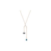 Swarovski Symbolic Piktos akies Y formos kristalų karoliai Moteriški karoliai Mėlyni Rožinio aukso 5425861 Box (Random Color)