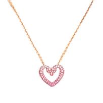 Swarovski Una Širdelės formos rožinio aukso atspalvio pakabukas Moteriški papuošalai Rožinis 5640301 Box (Random Color)