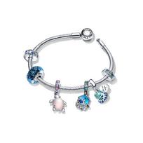 Pandora Vandenyno kolekcija Vandenyno šventė 925 sidabro apyrankė Moteriška apyrankė ZT2380-1 Box,18