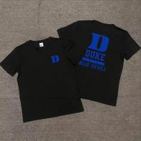 Duke Blue Devils Duke universitetas NCAA krepšinis dvipusis logotipas juodas didelio dydžio sporto gerbėjo grafinis marškinėlis 4XL
