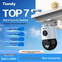 Tiandy dviejų 4MP lauko PTZ Wi-Fi apsaugos kamera CN kištukas (adapteris įtrauktas) dviguba 4mp spalvota