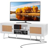 Rataninė televizoriaus spintelė 65" TV su lizdu