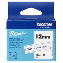 Brother BTAG-131, Black on transparent, EKABROBTAG131