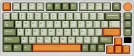 Royal Kludge M75 Slate Cyan belaidė klaviatūra | 75%, Hot-swap, Beige switches, US