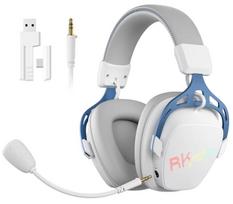 Royal Kludge HG103 belaidės ausinės | 2.4G, BT, 3.5mm | Cyborg White