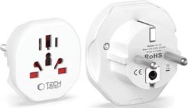 Tech-Protect travel adapter Universal EU, white