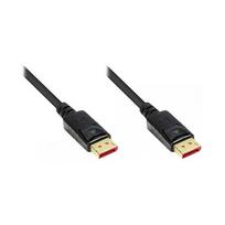 Anschlusskabel DisplayPort 1.4, 8K / UHD-2 @60Hz, vergoldete Kontakte, CU, schwarz, 0,5m, Good Connections® (4814-005S)