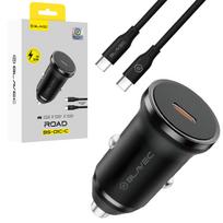 Blavec Automobilinis įkroviklis BS-01C-C Road – Type C – PD 20W su Type C į Type C kabeliu (CCBS01CCR-CB) juodos spalvos