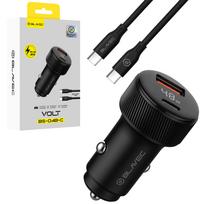 Blavec Automobilinis įkroviklis BS-04B-C Volt – USB + Type C – QC 3.0 18W PD 30W su Type C į Type C kabeliu (CCBS04BCV-UCB) juodos spalvos