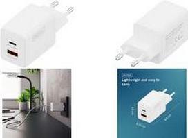 DIGITUS USB GaN Charger 45W, 1x USB-C, 1x USB-A