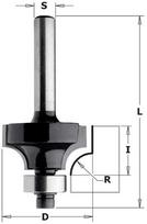 Apvalinimo freza CMT Contractor K938-167; R=2; S=8; D=16,7 mm; su guoliu