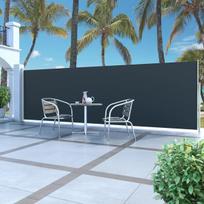 Ištraukiama šoninė pertvara vidaXL 160 x 500 cm, juoda