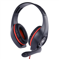 Ausinės Gembird Gaming headset with volume control GHS-05-R Built-in microphone, Red/Black, Wired, Over-Ear