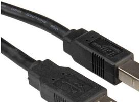 ROLINE USB 2.0 kabelis, A-B tipo 3 m, 3 m, USB A, USB B, USB 2.0, kištukas/kištukas, juodas