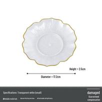Daugiasluoksnė vaisių lėkštė svetainė, kavos staliukas, registratūra, grožio salonas. Puikiai tinka užkandžiams, desertams ir vaisiams. Puikus kaip ornamentas. Small plate skaidrios baltos spalvos