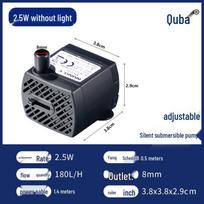 Quba Silent Aquarium Water Pump with Ornament Rockery Filtration for Small Fish Ponds