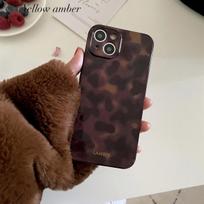 Gintarinis Leopardas iPhone dėklas: Tinka modeliams 11/12/13/14, Tinka iPhone 15 Pro Max - Europos ir Amerikos stilius iPhone 16