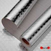 Vandeniui atsparūs lipnūs aliuminio folijos virtuvės lipdukai: Atsparus aliejui, drėgmei ir sustorintas sienoms ir spintelėms. 40cm x 1m per roll