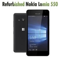 Atnaujintas originalus Nokia Lumia 550 mobilusis telefonas su 5 MP kamera, keturių branduolių procesoriumi, 8GB ROM, 1GB RAM, LTE FDD 4G, 4,7 colio 720x1280 pikselių ekranu, su 1 SIM kortele No charger juoda
