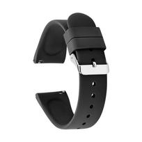 Universalus 20 mm silikoninis laikrodžio dirželis su greito atsegimo mechanizmu, skirtas Huawei, Apple, Samsung išmaniesiems laikrodžiams 18mm juoda