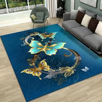 Svetainės Namų Dekoras Kilimai Miegamajam Išskirtinis Ledo Mėlynumo Povas Kanarėlės Grindų Kilimėliai Durų Kilimėliai Kilimai Miegamojo Kilimai 80x120cm