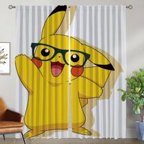 Užuolaidos Vaikų Kambarys PikachuS Virtuvinės Užuolaidos 2 Vnt Helovino Dekoracija Blackout Užuolaidų Žaliuzės Tiulis Miegamojo Pertvarai W50xH70cmx2pcs-CL