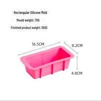 Silicone Mold for DIY Handmade Cold Process Soap Making with Lid (600g/1100g) pink