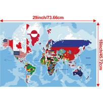 Berėmis Pasaulio Žemėlapis Kultūrinis Sienų Menas Dovana, Studijoms, Pakabinamas ant Sienos, Vidaus Lauko, Edukacinis Dekoravimas, Kelionių Įrankiai 18*29inch/45.72*73.66cm