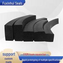 EPDM juoda stačiakampė kempinės gumos tarpinė spintelės dėžutei Thick 5mm x Width 10mm (per meter) gray