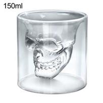 25/75/150/250ml Dvisienis Kavos Kaukolės Vyno Kokteilių Stiklas Karščiui Atsparus Puodelis 150ML