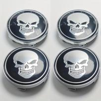 Universalus kaukolės galvos formos rato stebulės lipdukas automobiliams, 56 mm arba 60 mm. raudona