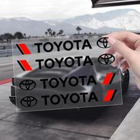 4 vnt./rinkinys Automobilio durų rankenėlių lipdukai Toyota RAV4 Camry Corolla Levin Yaris Reiz Vios Highlander CHR Avalon Automobilių aksesuarai