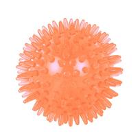 Garsinis dygliuotas įkandimams atsparus šuns kamuolys: Elastingas, Patvarus, Interaktyvus TPR Naminių Gyvūnų Žaislas Mini 5.3cm oranžinė