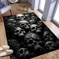 1 vnt. Baisaus kaukolės rašto kilimas Tinka virtuvei, svetainei, vonios kambariui, vaikų darželiui, miegamajam, virtuvei ir namų dekoravimui. Kilimai 40x60cm