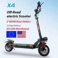 EMANBA X4 EU Sandėlyje 2*800W Galingi Dvigubi Varikliai Elektrinis Paspirtukas 48V18AH baterija 10 Colių Bekelės Padangos E-Paspirtukas 50-60km