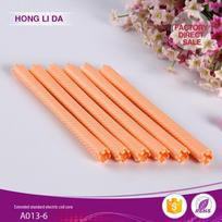 Manlida Extra Long Perm Rods: Diagonal Texture Curlers & Pear Flower Design for DIY Styling beige