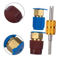 R12 To R134A Kit 2 Pieces Blue/red Cap Filling Valve Fitting