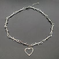 Love Thorn Necklace: Hip-Hop Trendy Dark Thorn Pendant for Men and Women