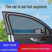 Kvėpuojantis automobilio šoninio lango tinklelis: Apsauga nuo uodų, saulės ir karščio izoliacinė užuolaida Car Front Window