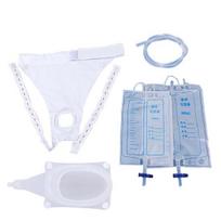 Nešiojamas šlapimo surinkėjas, kvėpuojantis fiksavimo kelnes, silikoninė surinkimo kapsulė su 2000 ml 1000 ml drenažo maišeliais ir 1,2 m kateteriu Womens white