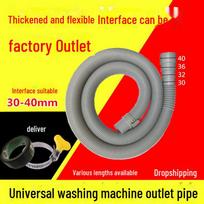 Universal Washing Machine Drain Pipe Extension - Thickened Outlet, One Piece 0.5m only with clamp pilka