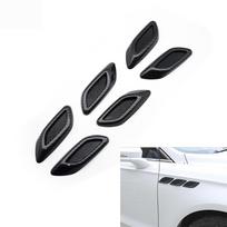 Automobilio gaubto ir sparno anglies pluošto ventiliaciniai lipdukai 1 pair (Bag Pack) juoda