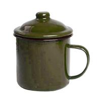 360/500/660ML Sveikas pieno puodelis Nerūdijantis Eco-friendly Retro vandens puodelis su dangteliu Namų apyvokos reikmenys 8 cm black