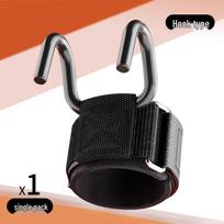 Neslystančios riešo juostos traukimuisi ir deadliftui su kabliukais Fitness Wrist Strap