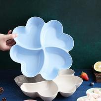 Lucky Clover keturių lapų užkandis ir vaisių lėkštė namų svetainei Medium (21.5cm) mėlyna
