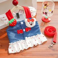 Chest and Shoulder Straps Pet Dog and Cat Clothes Teddy Bichon Frise French BulldogSchnauzerCat DressDog XS