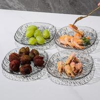 Clear Plastic Bone Spit Dish for Side Dishes, Fruit, and Snacks