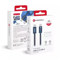 Forcell F-Energy ACYH23 data transfer and charging cable | USB-C to USB-C | QC 4.0, PD | 100W | 1.2m | blue