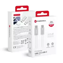 Forcell F-Energy Cafule Flat CCFN23 data transfer and charging cable | USB-C to USB-C | QC 4.0, PD | 100W | 1.2m | white